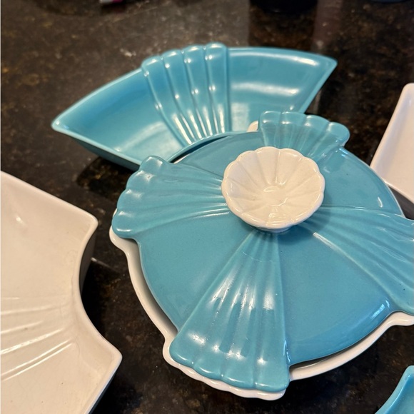 Vintage California pottery chip and dip serve ware. - Picture 3 of 7